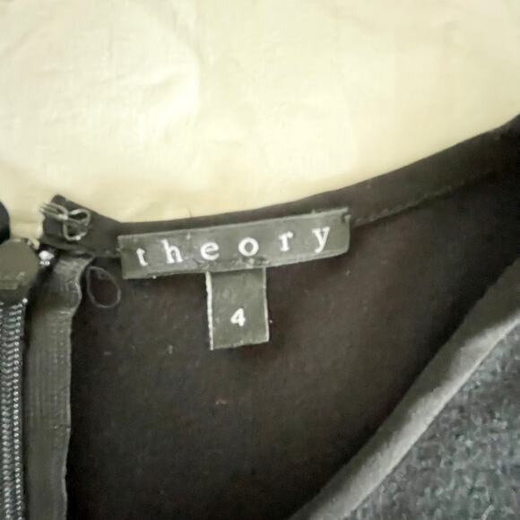 Theory Ponte Knit Essential Fit & Flare Dress Women's 4 | Black | EUC - Picture 5 of 10